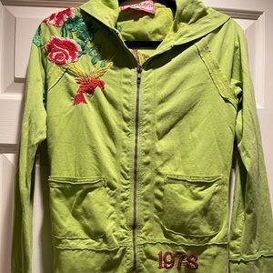 Johnny Was zip up hoodie size small.